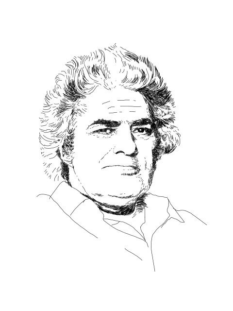 پرتره خطی احمد شاملو
